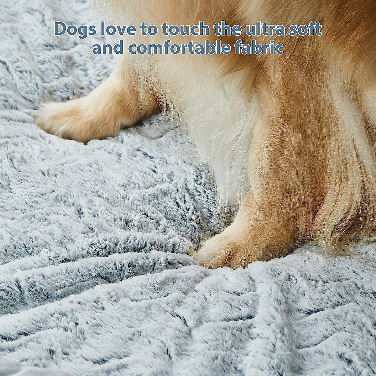 Feerway™  XL Dog Sofa Bed | Extra-Large Orthopedic Pet Couch with Bolster Sides & Removable Waterproof Washable Cover