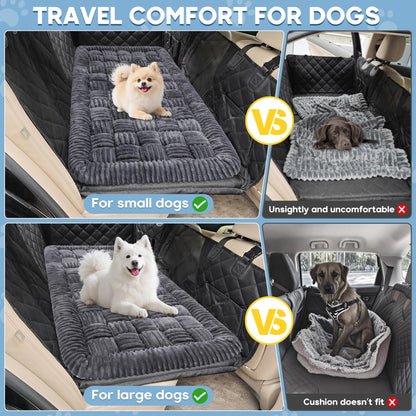Feerway™  Dog Car Bed Mat | 56" × 28.7" Non-Slip Backseat Extender, Chew-Resistant Travel Pad & Scratch-Proof Pet Blanket for Trucks, SUVs & Sedans (Grey)